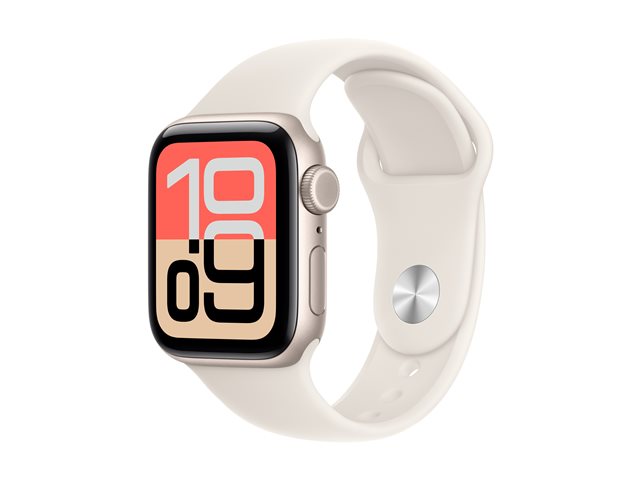 Apple Watch SE (3ª generación) GPS 40mm - Reloj Inteligente con Caja de Aluminio Blanco Estrella y Correa Deportiva Blanco Estrella S/M - Pantalla Retina