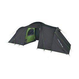 High Peak Como 4.0 Tienda de Campaña Cúpula para 4 Personas, 2 Habitaciones, Impermeable, Verde/Gris, 7.5 kg