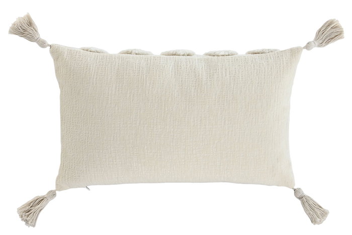 DKD Home Decor Cojín de Poliéster Crudo