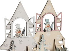 DKD Home Decor Decoracion Navidad Fantasia Blanco Rosa 5 x 23 x 14.5 cm (4 Unidades)