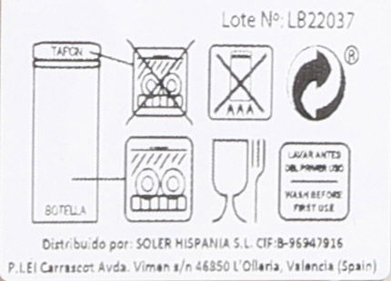 Royal Leerdam Botella Ensemble 1 litro con Tapón Corcho, 7.5 x 9 x 26.5 cm (6 Unidades)