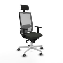 PIQUERAS Y CRESPO Silla de oficina Horna con mecanismo Sincro, Negro y Gris