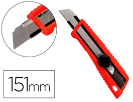 Q-connect Cuter XD-190 Cuchilla 18mm Bloqueo Rueda Guía Metálica Plástico ABS