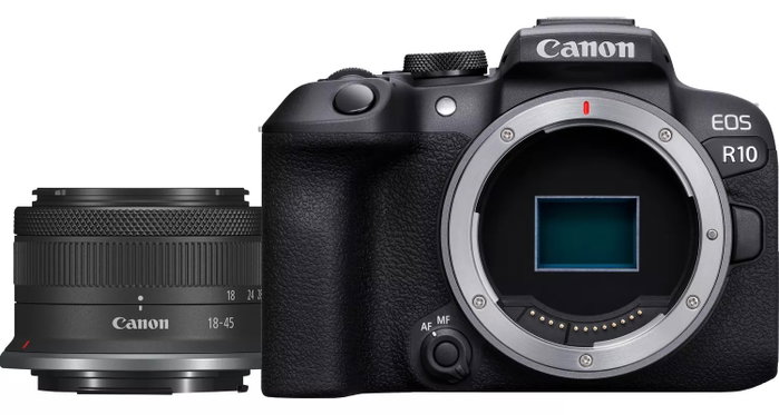 Canon EOS R10 con objetivo RF-S 18-45mm F4.5-6.3 IS STM, Negro