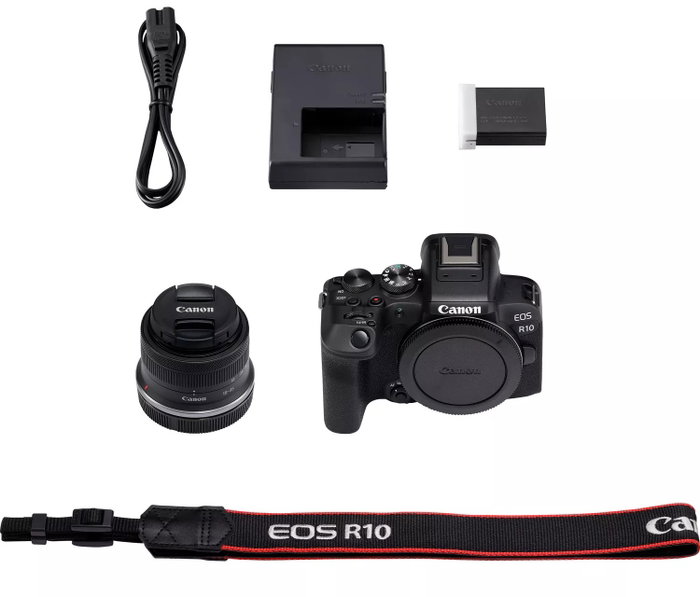 Canon EOS R10 con objetivo RF-S 18-45mm F4.5-6.3 IS STM, Negro
