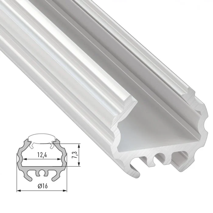 Perfíl Aluminio Tipo MICO 2,02M - Anodizado Negro