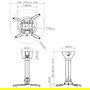 Vogel's PPC2540 Soporte Proyector a Techo, Altura Ajustable 40-55cm, Plata
