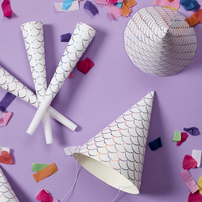 Party Time Juego De 6 Sombreros Fiesta Sirena para Decoración