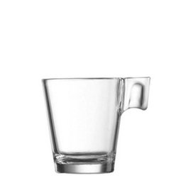 ARC - Taza de Vidrio Aroma 8 cl, 65 mm de Alto x 65 mm de Diámetro, Acabado Moca (Set de 6)