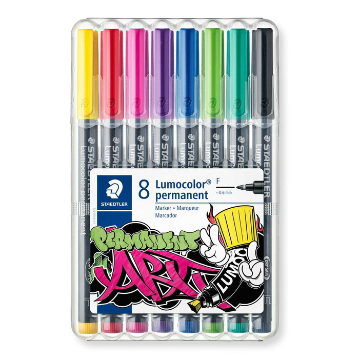Staedtler Lumocolor 318 Rotuladores Permanentes Surtidos Estuche de 8 Unidades