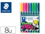 Staedtler Rotulador Lumocolor Retroproyeccion 318 Punta de Fibra, Estuche 8 Unidades Colores Surtidos