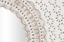 DKD Home Decor Espejo Indio Blanco Natural MDF Cristal 120 x 120 x 2.5 cm