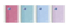 Agenda Escolar (2026-27) Oxford Touch Pastel Espiral Tapa Extradura Con Goma 8º D/P Surtido (4 Col.)