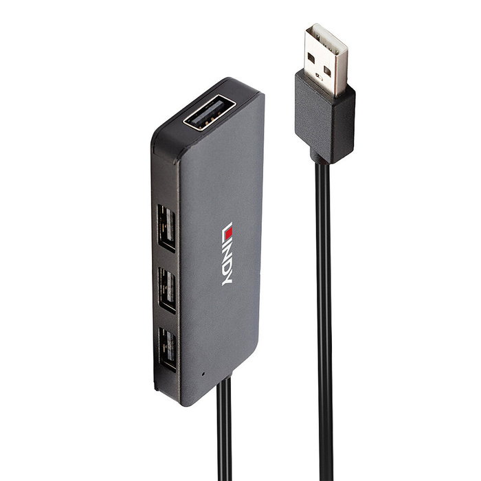Lindy 42986 Hub USB 2.0 de 4 puertos Negro Lindy 42986 Hub USB 2.0 de 4 puertos Negro