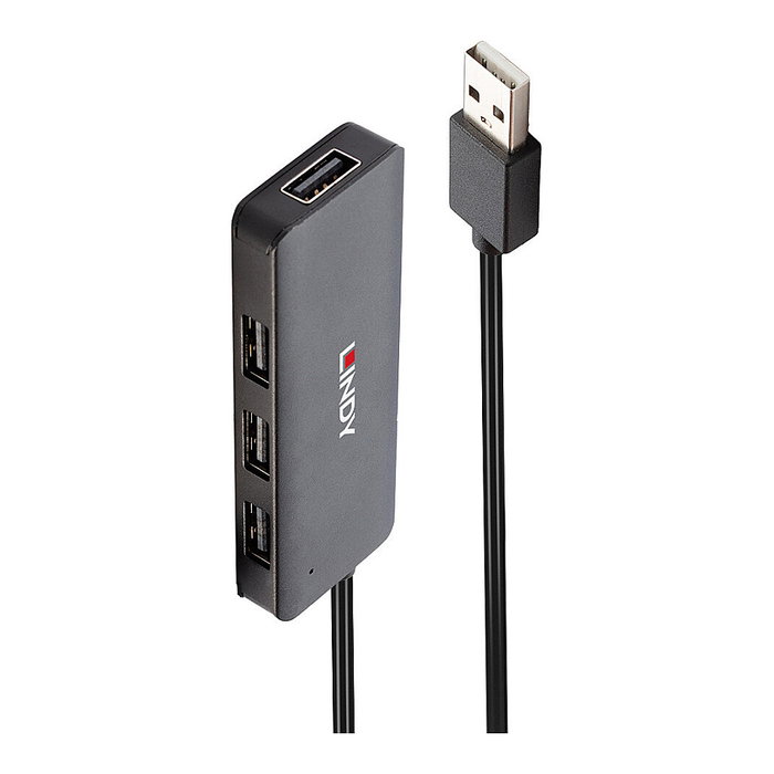 LINDY Hub USB 2.0 42986, 4 Puertos, Negro, USB 2.0, 480 Mbit/s LINDY Hub USB 2.0 42986, 4 Puertos, Negro, USB 2.0, 480 Mbit/s