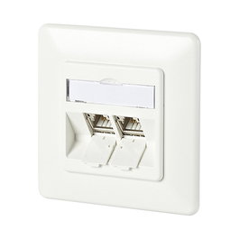 METZ CONNECT C6Amodul 2 Port Up-Dose, Módulo de 2 Puertos Cat6a Blanco RAL9010 (130B11D21002-E)