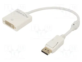 DeLOCK 62600 Adaptador de vídeo DisplayPort a DVI 4K Blanco