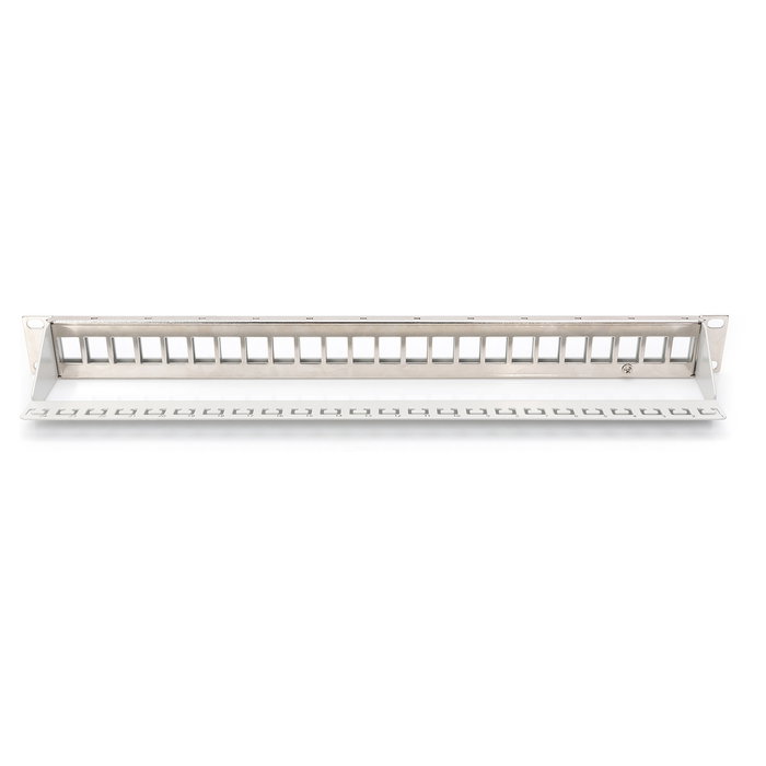 DIGITUS Patchpanel 1HE 24-Port Modular Cat5e Cat6 Cat6a Gris