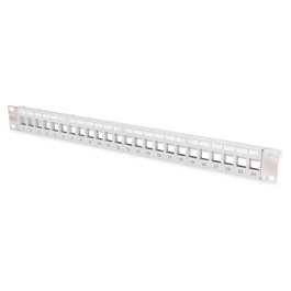 DIGITUS Patchpanel 1HE 24-Port Modular Cat5e Cat6 Cat6a Gris
