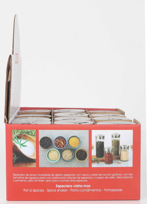 Inde Especiero Vidrio-Inox 5 cm x 8 cm (24 Unidades)