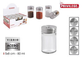 Inde Especiero Vidrio-Inox 5 cm x 8 cm (24 Unidades)