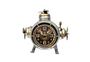 DKD Home Decor Reloj de Sobremesa de Metal con Diseño de Avión Plateado
