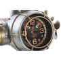 DKD Home Decor Reloj de Sobremesa de Metal con Diseño de Avión Plateado