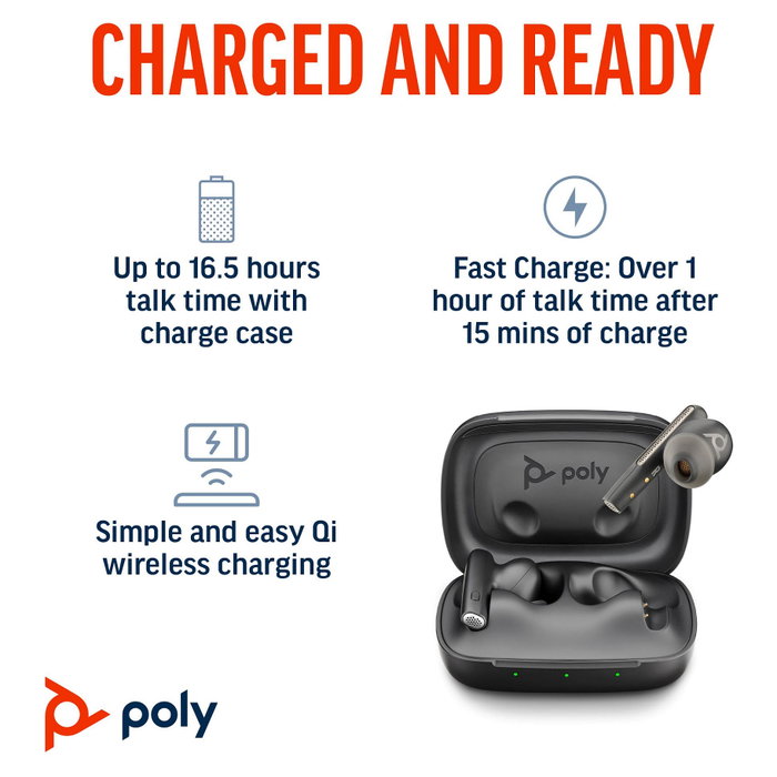 Poly Voyager Free 60+ UC M Carbon Black con Adaptador BT700 USB-C Poly Voyager Free 60+ UC M Carbon Black con Adaptador BT700 USB-C