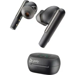 Poly Voyager Free 60+ UC M Auriculares Bluetooth con Estuche de Carga y Adaptador BT700, Negros