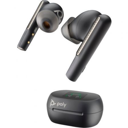 Poly Voyager Free 60+ UC M Auriculares Bluetooth con Estuche de Carga y Adaptador BT700, Negros
