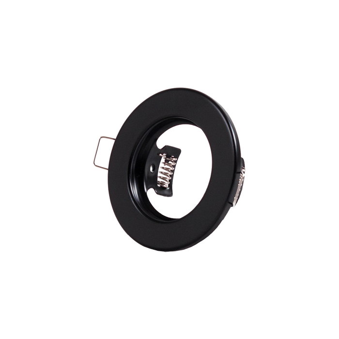 Sara Aro Downlight Circular Sara Acero 81mm Negro para Bombilla LED GU10/GU5.3