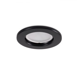 Sara Aro Downlight Circular Sara Acero 81mm Negro para Bombilla LED GU10/GU5.3