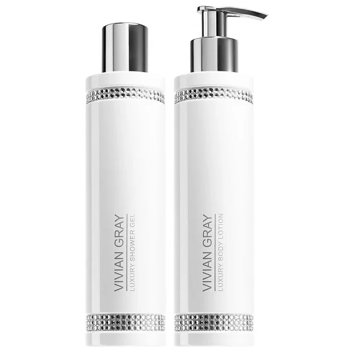 Vivian Gray Crystals Set con Gel de Ducha y Loción Corporal White Crystals de 250 ml