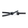 WKK Bridas reutilizables de plástico negro 300x3,6mm (100 unidades)