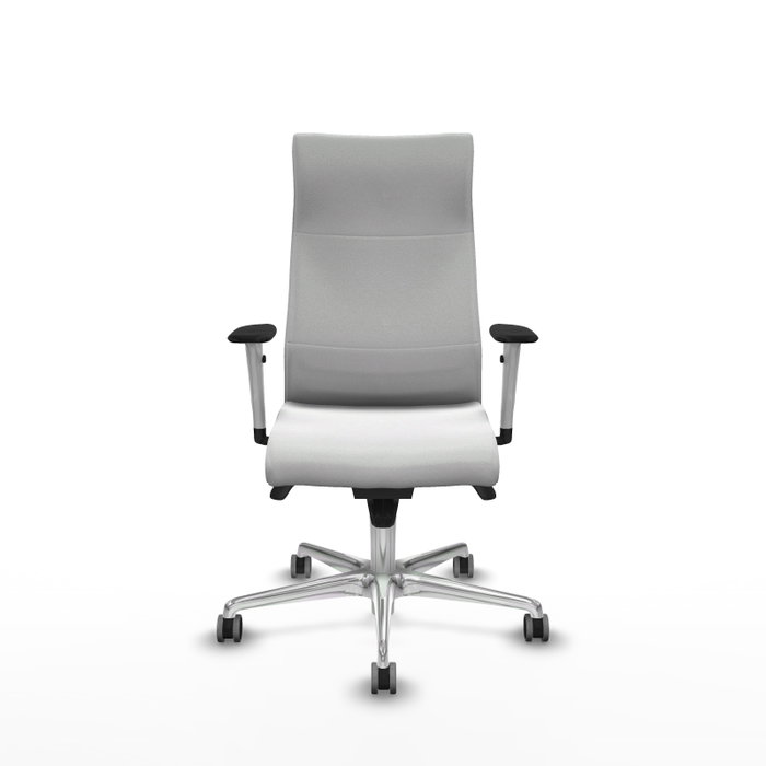 PIQUERAS Y CRESPO Sillón Albacete Blanco con Mecanismo Sincro y Base de Aluminio