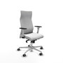 PIQUERAS Y CRESPO Sillón Albacete Blanco con Mecanismo Sincro y Base de Aluminio