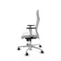 PIQUERAS Y CRESPO Sillón Albacete Blanco con Mecanismo Sincro y Base de Aluminio