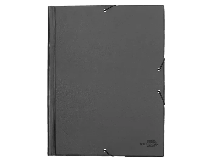 Liderpapel Carpeta de solapas con gomas y tres solapas, Negro, Folio Liderpapel Carpeta de solapas con gomas y tres solapas, Negro, Folio