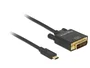 DeLOCK Adaptador USB Type-C™ a DVI 24+1 4K 30 Hz 3m Negro