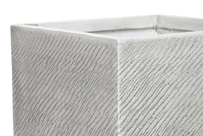 DKD Home Decor Set de 4 Maceteros de Magnesia Gris DKD Home Decor Set de 4 Maceteros de Magnesia Gris