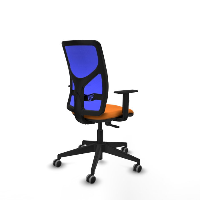 PIQUERAS Y CRESPO Silla de oficina Motilla Naranja y Azul
