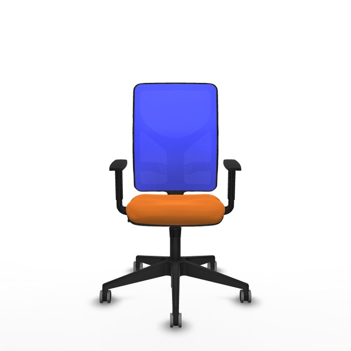 PIQUERAS Y CRESPO Silla de oficina Motilla Naranja y Azul