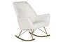 DKD Home Decor Mecedora Borreguito Blanco y Dorado