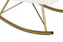 DKD Home Decor Mecedora Borreguito Blanco y Dorado