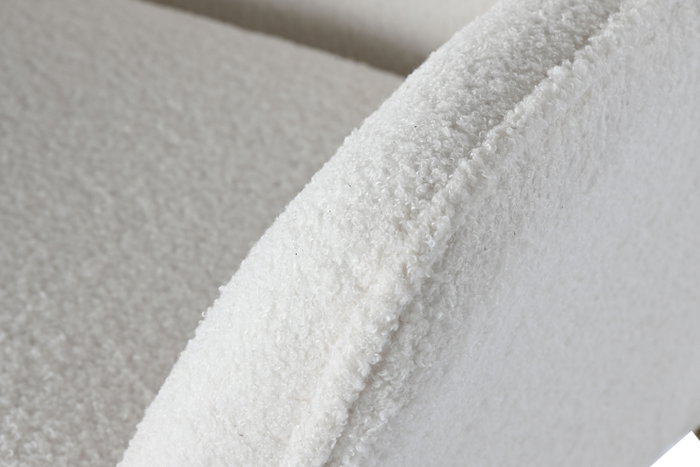 DKD Home Decor Mecedora Borreguito Blanco y Dorado DKD Home Decor Mecedora Borreguito Blanco y Dorado