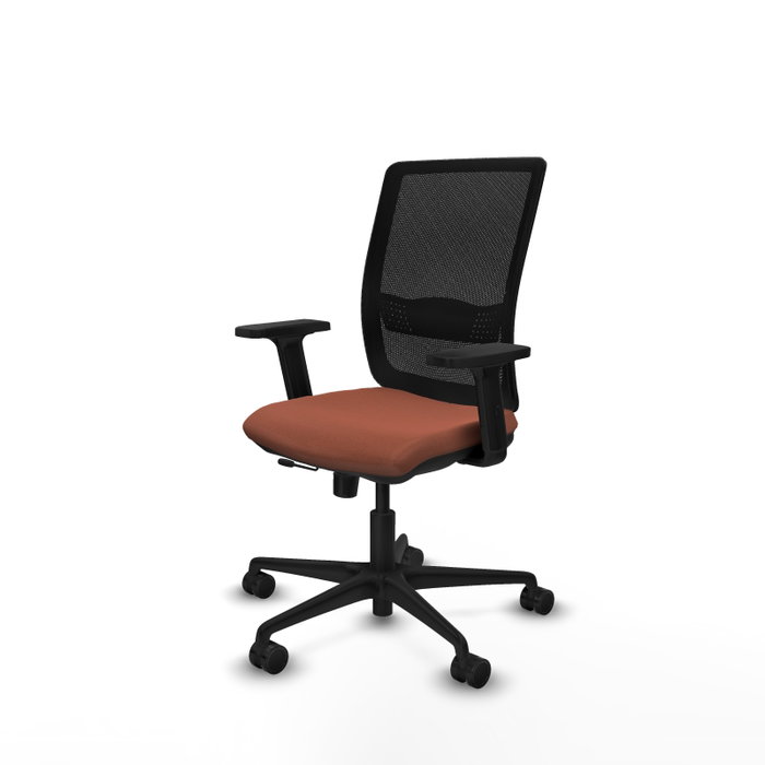 PIQUERAS Y CRESPO Silla de oficina Haches Marrón y Negro con mecanismo Sincro/Traslack