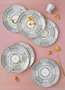 Hermia DNR0080 Juego de Platos de Servicio Porcelana Blancos 27 cm 6 Piezas
