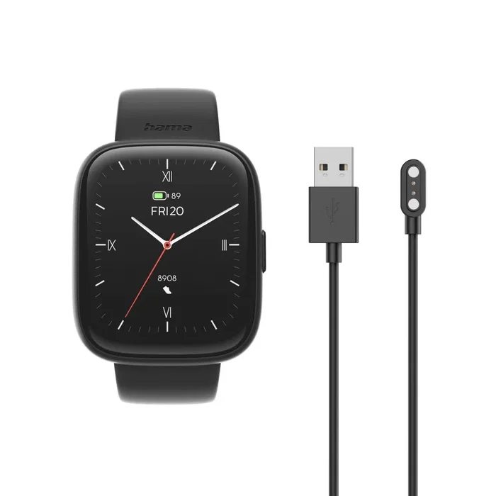 Smartwatch hama 4000 lcd 1.65" ip68 diferentes sensores salud negro