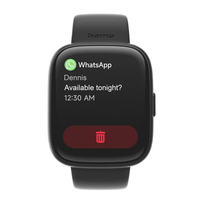 Hama Smartwatch 4000 con pantalla LCD de 1.65 pulgadas, IP68 y sensores de salud, negro Hama Smartwatch 4000 con pantalla LCD de 1.65 pulgadas, IP68 y sensores de salud, negro