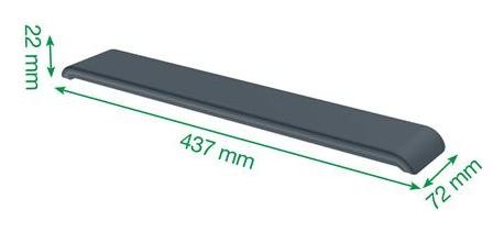 Leitz Reposamuñecas Ergo para Teclado Ajustable Gris Oscuro